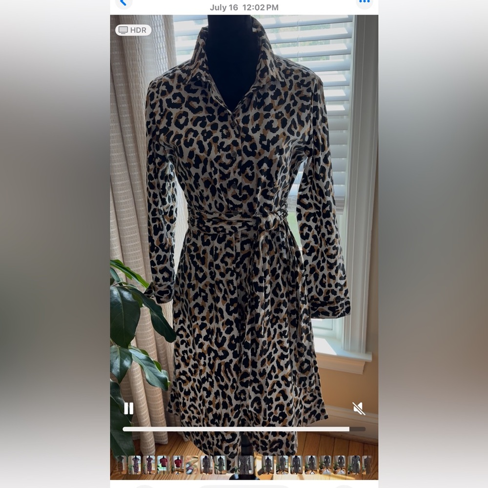 Leopard Print Midi Dress